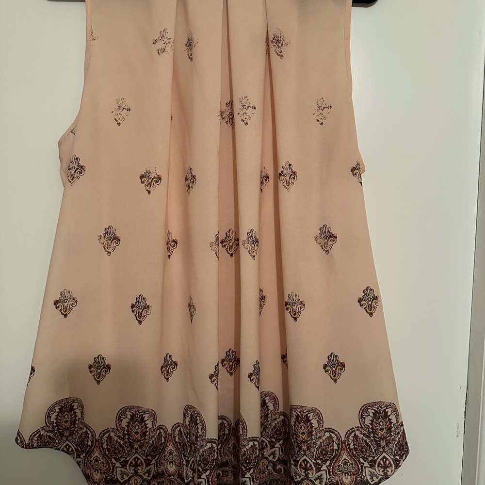 Elegant Peach Sleeveless Top